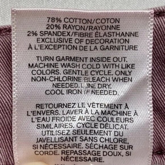 Express Jeans Women's 0R Mid-Rise Ankle Leggings Dusty Purple Raw Hem Distressed - Picture 7 of 11